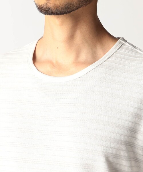 NICOLE CLUB FOR MEN(ニコルクラブフォーメン)の「タックボーダークルーネック半袖プルオーバー(Tシャツ/カットソー・メンズ・ブラック/ホワイト/ネイビー/その他2・L/M/XL)」の21枚目の写真