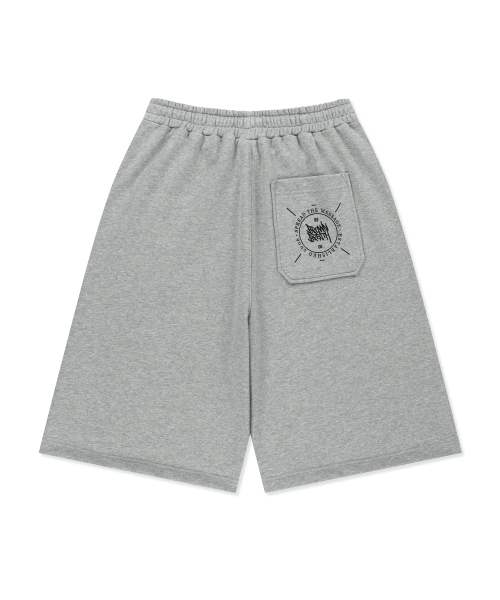 BROWNBREATH(ブラウンブレス)の「STAMP TAG SHORTS - MELANGE GREY(その他パンツ・レディース・その他・SMALL/MEDIUM/LARGE/X-LARGE)」の2枚目の写真