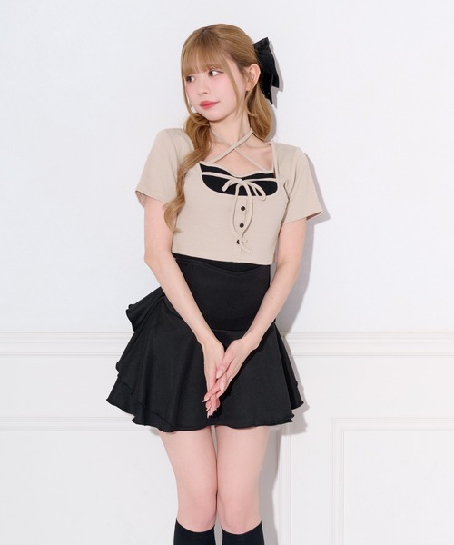 apres jour(アプレジュール)の「クロスリボンアンサンブル(アンサンブル・レディース・ブラック/ベージュ/グレー・X-LARGE/フリー)」の15枚目の写真