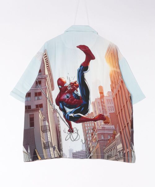 MARVEL(マーベル)の「【 MARVEL 】 アロハシャツ スパイダーマン マイヒーロー 26S4(シャツ/ブラウス・レディース・ライトブルー・MEDIUM)」の5枚目の写真
