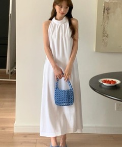 セール】【洗える】ノースリボウタイニットワンピース（ワンピース
