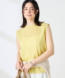 ウォッシャブルシアードライコットンノースリーブプルオーバー