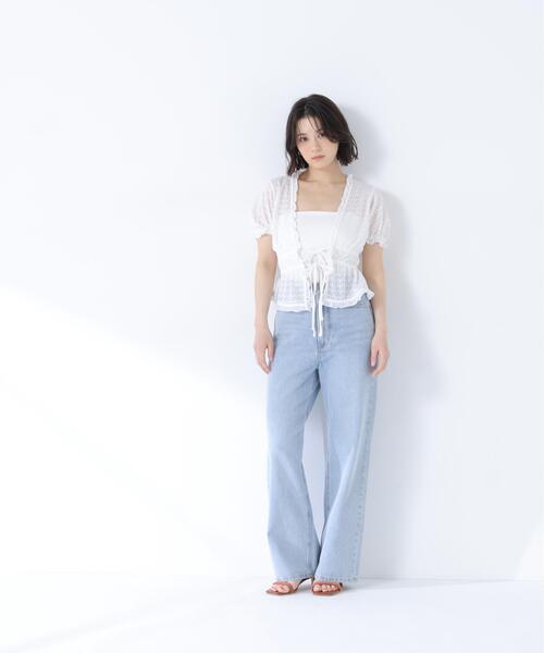 NATURAL BEAUTY BASIC(ナチュラルビューティーベーシック)の「クロシェカットカーディガン(カーディガン/ボレロ・レディース・ブラック/オフホワイト・フリ-)」の22枚目の写真