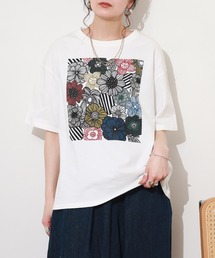 BARNDOOR（バーンドア）の「20/-天竺 お花プリント T 26SS 半袖（Tシャツ/カットソー）」