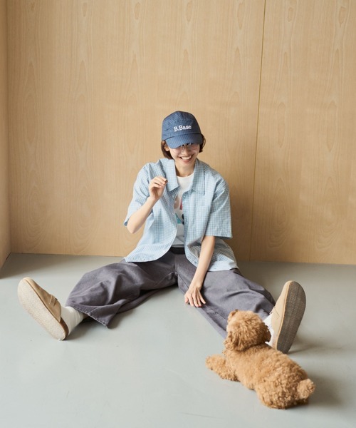 BROKEN BASE（ブロークンベース）の「Half Sleeve Check Shirts / ハーフスリーブチェックシャツ（シャツ/ブラウス・メンズ・ライトブルー/レッド/ネイビー・MEDIUM/LARGE）」の14枚目の写真