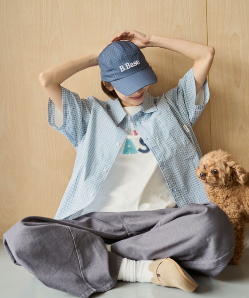 BROKEN BASE（ブロークンベース）の「Half Sleeve Check Shirts / ハーフスリーブチェックシャツ（シャツ/ブラウス・メンズ・ライトブルー/レッド/ネイビー・MEDIUM/LARGE）」の12枚目の写真