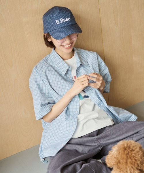 BROKEN BASE（ブロークンベース）の「Half Sleeve Check Shirts / ハーフスリーブチェックシャツ（シャツ/ブラウス・メンズ・ライトブルー/レッド/ネイビー・MEDIUM/LARGE）」の13枚目の写真