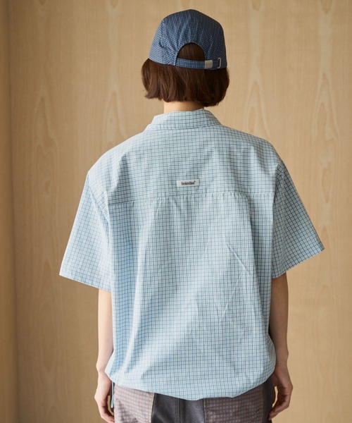 BROKEN BASE（ブロークンベース）の「Half Sleeve Check Shirts / ハーフスリーブチェックシャツ（シャツ/ブラウス・メンズ・ライトブルー/レッド/ネイビー・MEDIUM/LARGE）」の17枚目の写真