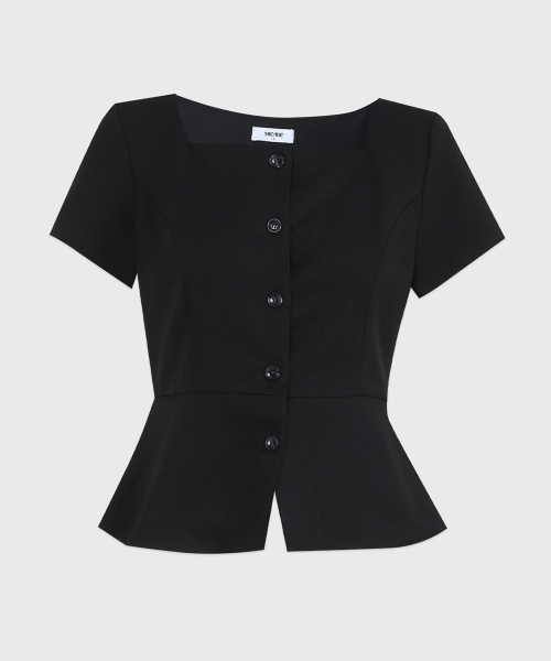 MICANE(ミケーネ)の「エルペプラムブラウス(シャツ/ブラウス・レディース・ブラック/チャコール・SMALL/MEDIUM/LARGE/X-LARGE/XX-LARGE)」の11枚目の写真