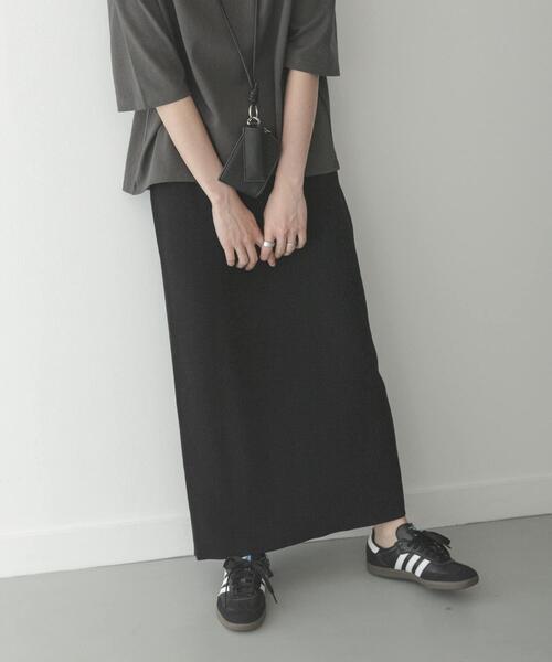 URBAN RESEARCH Sonny Label(アーバンリサーチサニーレーベル)の「クールタッチIラインニットスカート(スカート・レディース・ブラウン/ブラック・FREE)」の19枚目の写真