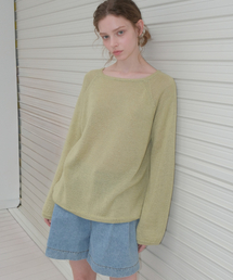 Loose-fit paper knit [KNSS07KN03]_Olive