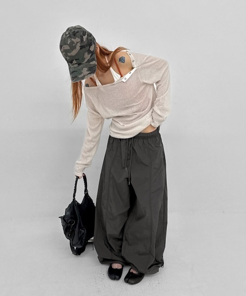 BLACKUP（ブラックアップ）の「[MADE] クールナイロンバルーンバンディングパンツ（その他パンツ・レディース・ライトパープル/チャコール・FREE）」の16枚目の写真
