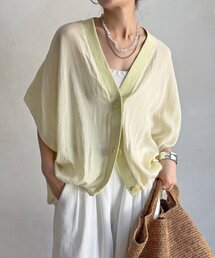 【WEB限定】強撚気流染めシャツカーディガン