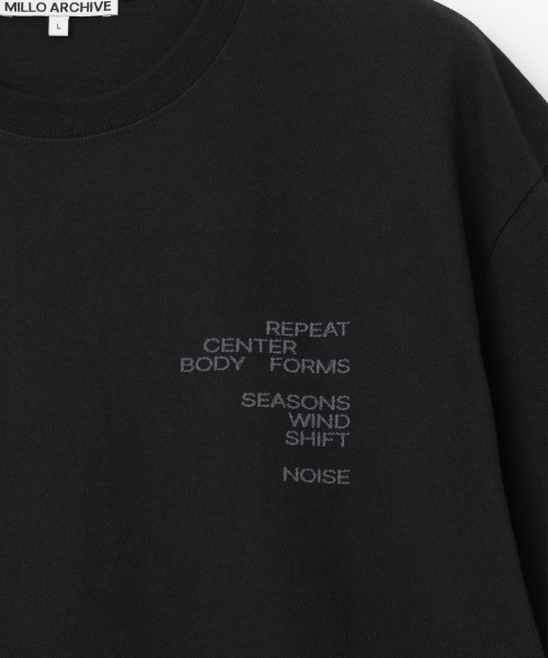Millo Archive（ミロ アーカイブ）の「リフィットタイポTシャツ[ブラック]（Tシャツ/カットソー・メンズ・その他・MEDIUM/LARGE/X-LARGE）」の3枚目の写真