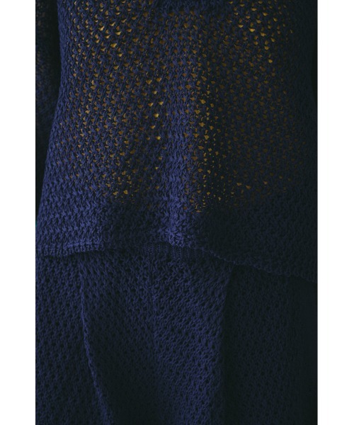 HeRIN.CYE(ヘリンドットサイ)の「Mesh knit pull over / メッシュニットプルオーバー(ニット/セーター・レディース・ブラウン/ネイビー・FREE)」の14枚目の写真