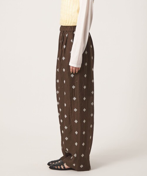 CITEN(シテン)の「<CITEN>フラワーシシュウシア―パンツ(その他パンツ・レディース・オフホワイト/ブラウン系・S/M)」の8枚目の写真