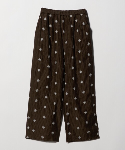 CITEN(シテン)の「<CITEN>フラワーシシュウシア―パンツ(その他パンツ・レディース・オフホワイト/ブラウン系・S/M)」の10枚目の写真