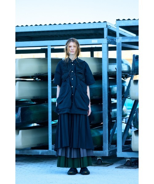 nagonstans(ナゴンスタンス)の「pleats skirt(スカート・レディース・ダークグレー/ダークカーキ/ダークネイビー・MEDIUM/SMALL)」の9枚目の写真