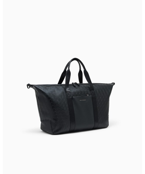 ARMANI EXCHANGE(アルマーニエクスチェンジ)の「【A|X アルマーニ エクスチェンジ】<オンライン限定>オールオーバーロゴ ダッフルバッグ/ボストンバッグ(ボストンバッグ・メンズ・ブラック・FREE)」の2枚目の写真