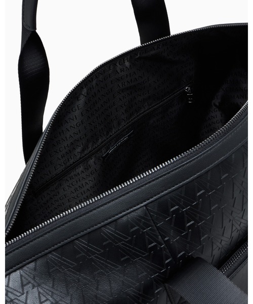 ARMANI EXCHANGE(アルマーニエクスチェンジ)の「【A|X アルマーニ エクスチェンジ】<オンライン限定>オールオーバーロゴ ダッフルバッグ/ボストンバッグ(ボストンバッグ・メンズ・ブラック・FREE)」の5枚目の写真