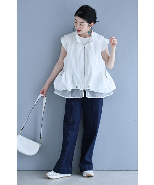 cawaii(カワイイ)の「ふわっと軽量 立体フォルムベスト(その他アウター・レディース・ブラック/ホワイト・FREE)」の12枚目の写真
