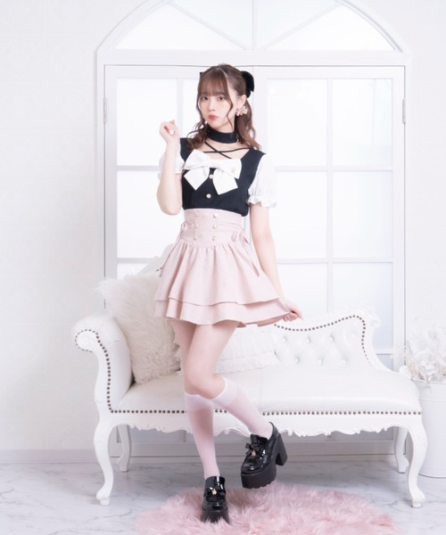 LAFARY(ラファリー)の「リボンリブトップス(Tシャツ/カットソー・レディース・ホワイト/ブルー/ブラック・FREE)」の11枚目の写真