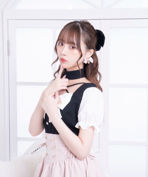 LAFARY(ラファリー)の「リボンリブトップス(Tシャツ/カットソー・レディース・ホワイト/ブルー/ブラック・FREE)」の17枚目の写真