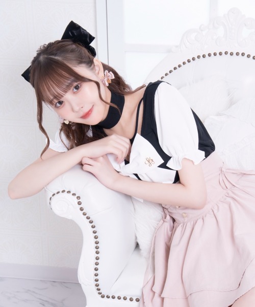 LAFARY(ラファリー)の「リボンリブトップス(Tシャツ/カットソー・レディース・ホワイト/ブルー/ブラック・FREE)」の20枚目の写真