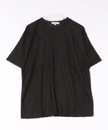 ルーズシルエット クラッシュジャガード ダメージ プルオーバー Tシャツ