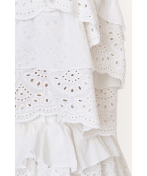 MISTREASS(ミストレアス)の「Luxe Cotton Lace Tiered Set-Up(セットアップ・レディース・ネイビー/ホワイト・FREE)」の18枚目の写真