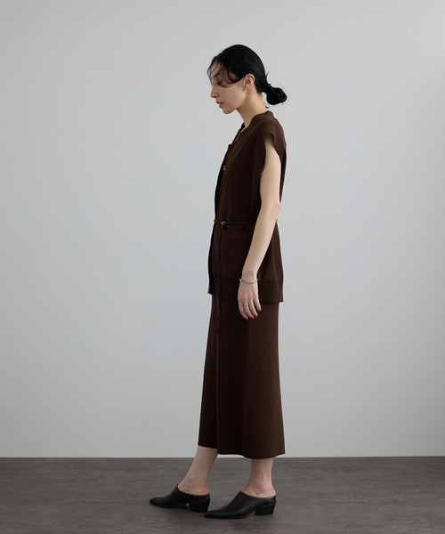 SALON adam et rope'(サロン アダム エ ロペ)の「【W S(ドゥーブル)】ミドルヒールレザーミュール(その他シューズ・レディース・ダークブラウン/ブラック・37/36/38)」の7枚目の写真