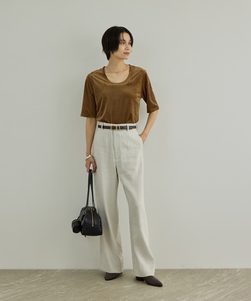 SALON adam et rope'(サロン アダム エ ロペ)の「【W S(ドゥーブル)】ミドルヒールレザーミュール(その他シューズ・レディース・ダークブラウン/ブラック・37/36/38)」の8枚目の写真