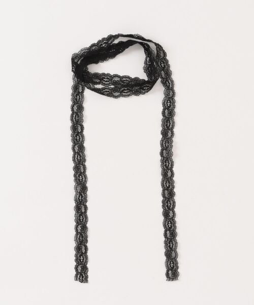Never mind the XU / Chikashitsu+(ネバーマインド ザ エックスユー / チカシツプラス)の「【nmtc+】Dot Lace Ribbon Blouse / 【エヌエムティーシープラス】ドットレースフリルリボンブラウス(シャツ/ブラウス・レディース・ブラック/アイボリー・ONE SIZE)」の3枚目の写真