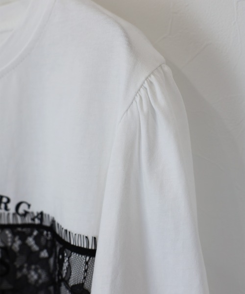 J by blue（ジェイバイブルー）の「レースドッキングロゴTシャツ（Tシャツ/カットソー・レディース・ブラック/ホワイト・MEDIUM）」の22枚目の写真