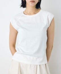 【身長/骨格別着用画像あり】フレンチスリーブTシャツ 春服 夏服 秋服 ちびT ノースリーブトップス ショート丈
