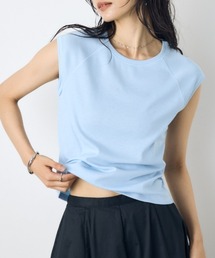 【身長/骨格別着用画像あり】フレンチスリーブTシャツ 春服 夏服 秋服 ちびT ノースリーブトップス ショート丈