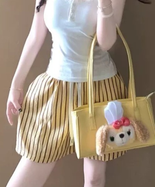 ampm（エーエムピーエム）の「ストライプイージーショートパンツ（その他パンツ・レディース・イエロー/ブルー/グリーン・FREE）」の18枚目の写真