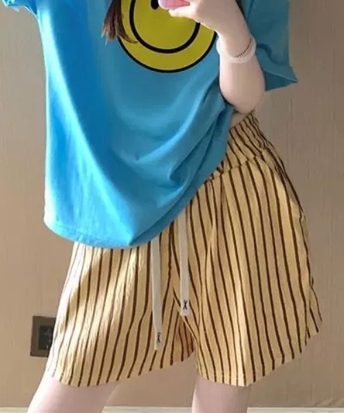ampm（エーエムピーエム）の「ストライプイージーショートパンツ（その他パンツ・レディース・イエロー/ブルー/グリーン・FREE）」の16枚目の写真