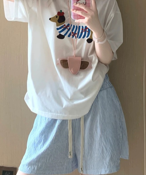 ampm（エーエムピーエム）の「ストライプイージーショートパンツ（その他パンツ・レディース・イエロー/ブルー/グリーン・FREE）」の15枚目の写真