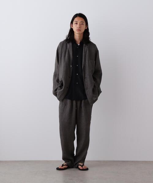 YLEVE(イレーヴ)の「YLEVE / LINEN POPLIN JACKET(テーラードジャケット・メンズ・ブラウン/ブラック系その他・3/4)」の3枚目の写真