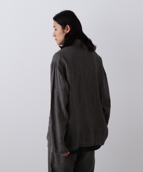 YLEVE(イレーヴ)の「YLEVE / LINEN POPLIN JACKET(テーラードジャケット・メンズ・ブラウン/ブラック系その他・3/4)」の6枚目の写真