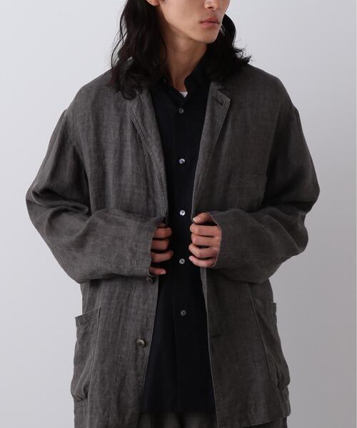 YLEVE(イレーヴ)の「YLEVE / LINEN POPLIN JACKET(テーラードジャケット・メンズ・ブラウン/ブラック系その他・3/4)」の7枚目の写真