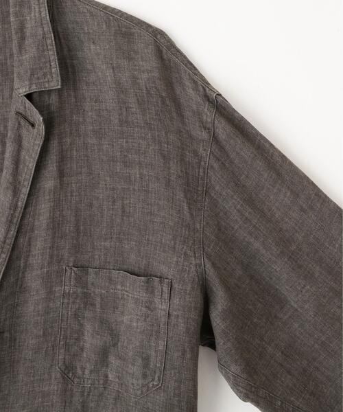 YLEVE(イレーヴ)の「YLEVE / LINEN POPLIN JACKET(テーラードジャケット・メンズ・ブラウン/ブラック系その他・3/4)」の10枚目の写真