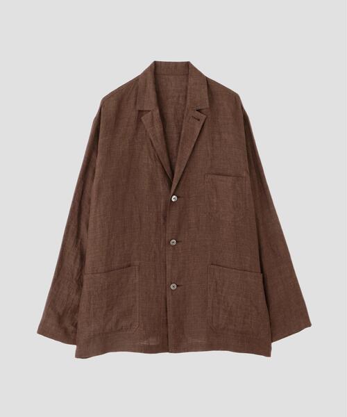 YLEVE(イレーヴ)の「YLEVE / LINEN POPLIN JACKET(テーラードジャケット・メンズ・ブラウン/ブラック系その他・3/4)」の15枚目の写真