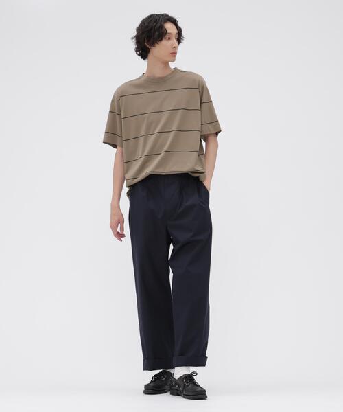 MARGARET HOWELL(マーガレットハウエル)の「FINE COTTON STRIPE JERSEY(Tシャツ/カットソー・メンズ・ブラウン系その他3・MEDIUM/LARGE/X-LARGE)」の3枚目の写真