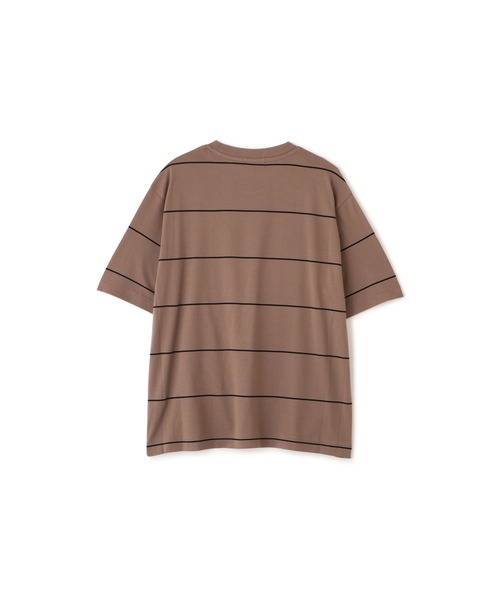 MARGARET HOWELL(マーガレットハウエル)の「FINE COTTON STRIPE JERSEY(Tシャツ/カットソー・メンズ・モカ・MEDIUM/LARGE)」の2枚目の写真