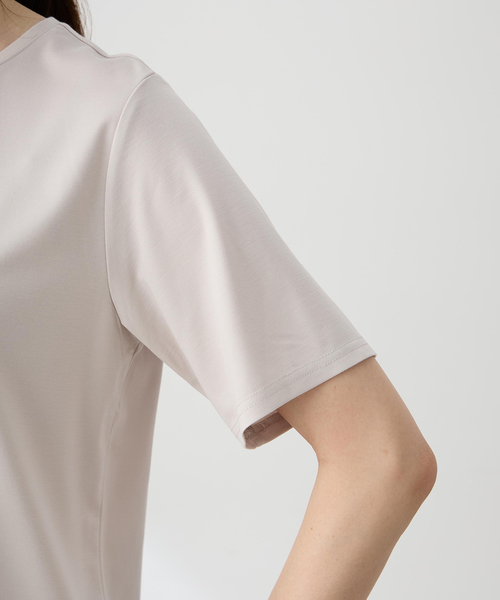 A/C DESIGN BY ALPHA CUBIC(エーシーデザインバイアルファキュービック)の「モチーフプリントTシャツ【ひやツヤ・UVカット・接触冷感・大きいサイズあり】(Tシャツ/カットソー・レディース・ライトグレー/ブラウン・M/L/LL/3L)」の12枚目の写真