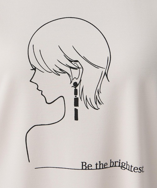 A/C DESIGN BY ALPHA CUBIC(エーシーデザインバイアルファキュービック)の「モチーフプリントTシャツ【ひやツヤ・UVカット・接触冷感・大きいサイズあり】(Tシャツ/カットソー・レディース・ライトグレー/ブラウン・M/L/LL/3L)」の14枚目の写真