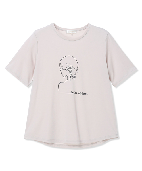 A/C DESIGN BY ALPHA CUBIC(エーシーデザインバイアルファキュービック)の「モチーフプリントTシャツ【ひやツヤ・UVカット・接触冷感・大きいサイズあり】(Tシャツ/カットソー・レディース・ライトグレー/ブラウン・M/L/LL/3L)」の15枚目の写真