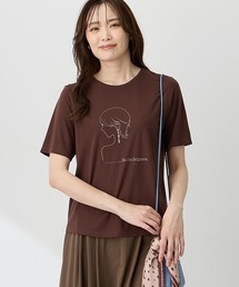モチーフプリントTシャツ【ひやツヤ・UVカット・接触冷感・大きいサイズあり】